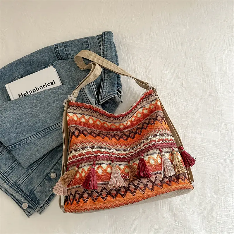 Women's Ethnic Tassel Shoulder Bag 2024 - Image 2
