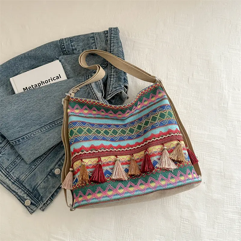 Women's Ethnic Tassel Shoulder Bag 2024 - Image 3