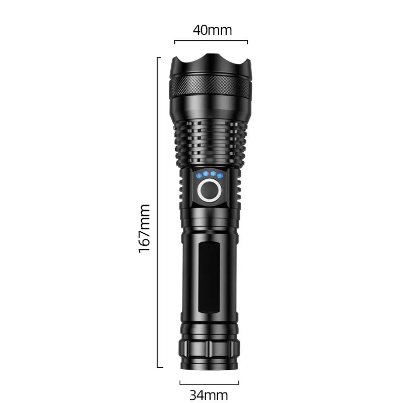 Cross-border P50 P70 P90 Flashlight Aluminum Waterproof 36mm