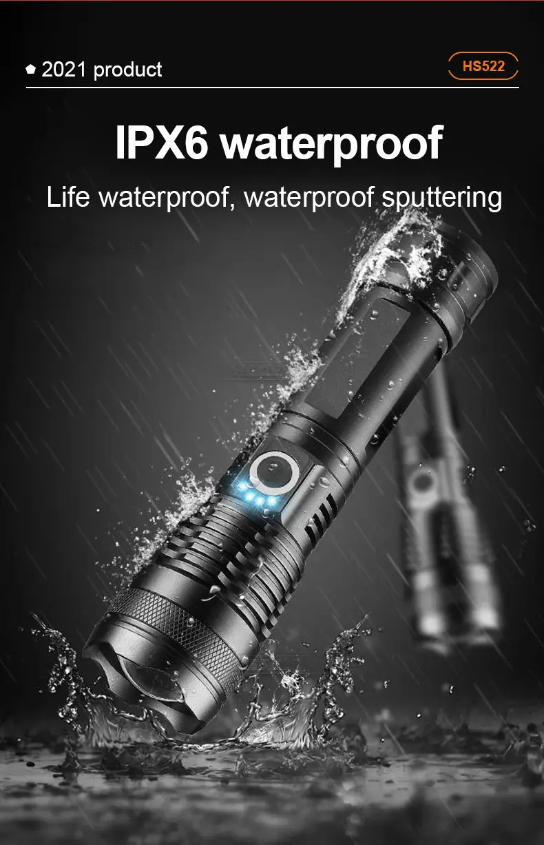 Cross-border P50 P70 P90 Flashlight Aluminum Waterproof 36mm — feature 11