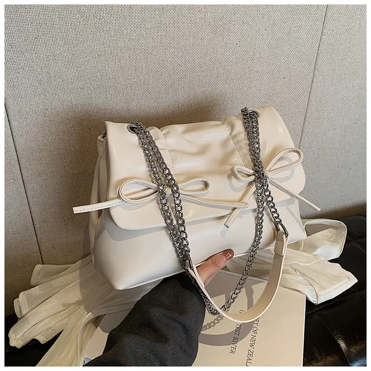 Korean Style Pleated Tote Bag Women Large Capacity - Image 4