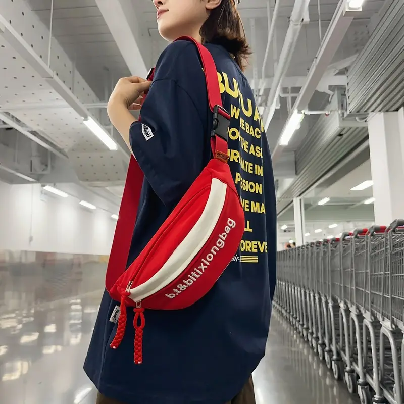 Women Canvas Crossbody Bag Large Capacity Sports Versatile Lightweight - Image 9