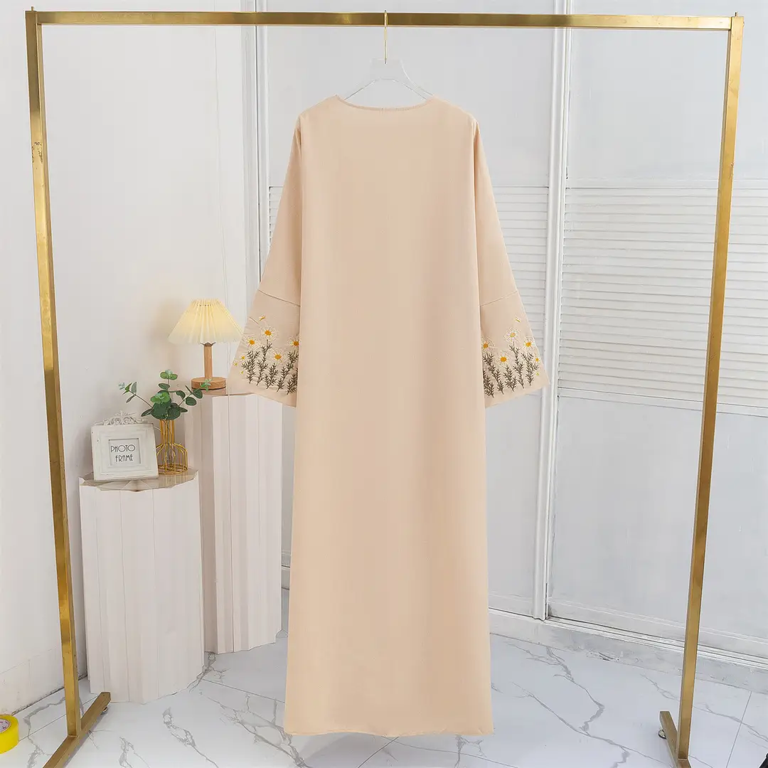 Cross-Border Foreign Trade Embroidered Cardigan with Long Sleeves and Embroidered Robes