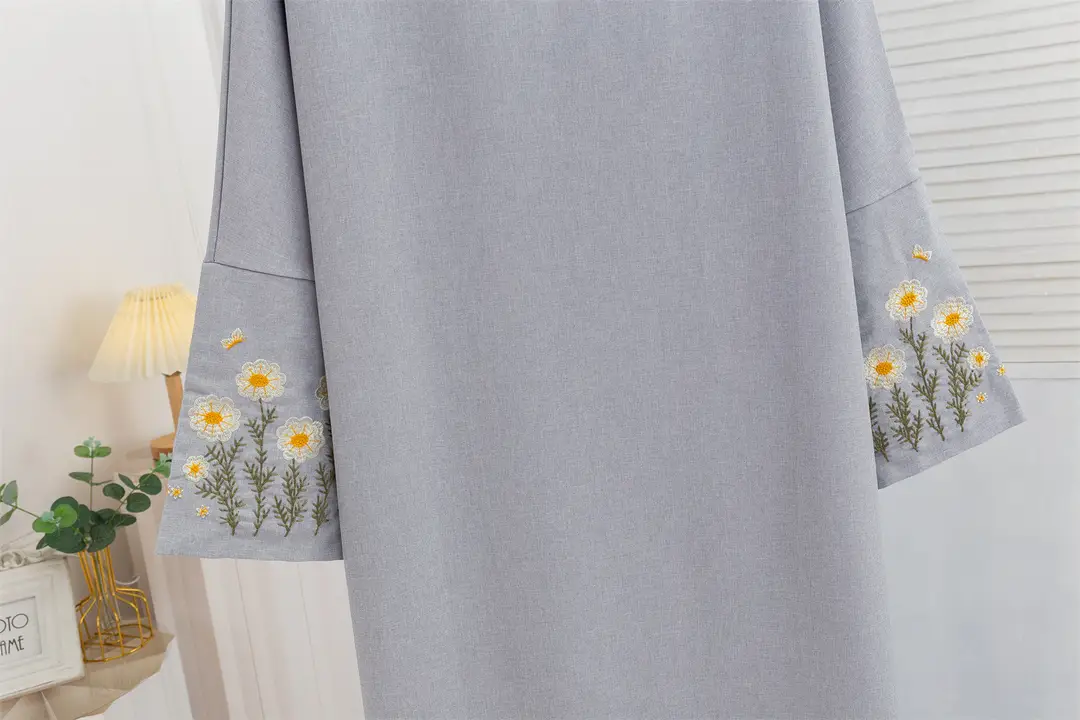 Cross-Border Foreign Trade Embroidered Cardigan with Long Sleeves and Embroidered Robes — feature 24