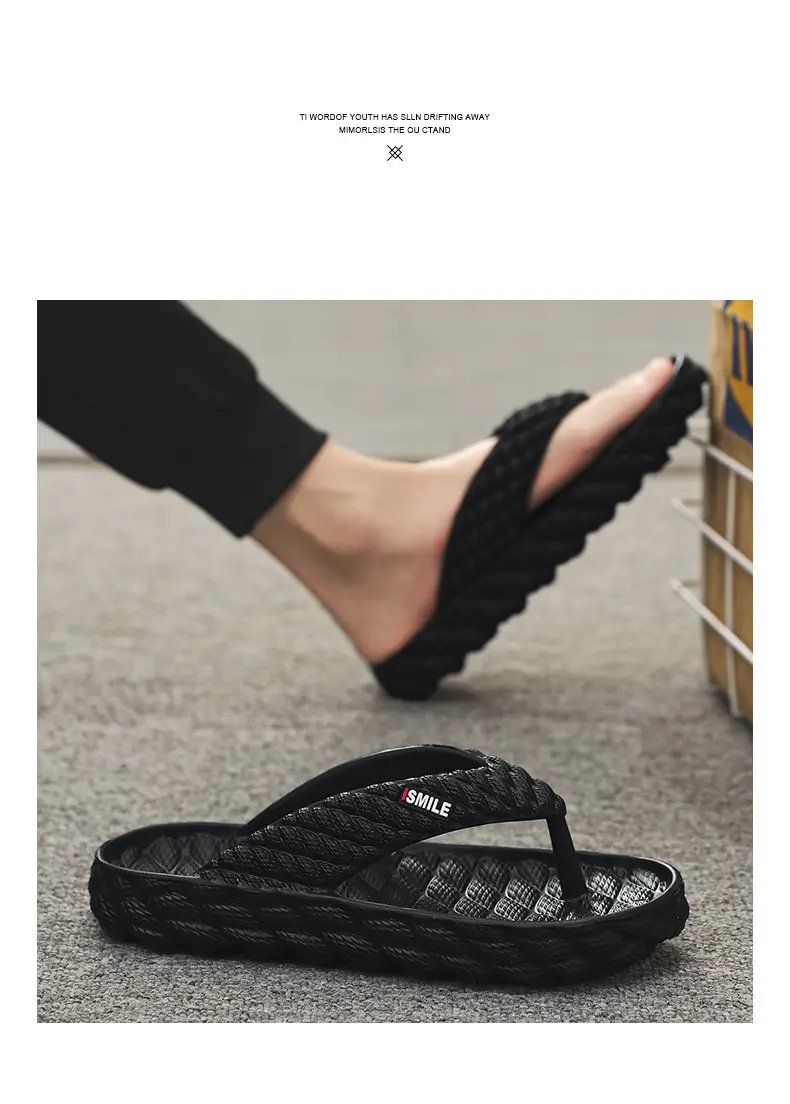 Guangdong Flip-flops Men's Summer Sports Large Size Flip-flops Soft Sole Slippers Beach Non-slip Wear-resistant Soft-soled Sandals — feature 10