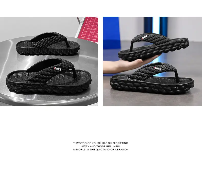 Guangdong Flip-flops Men's Summer Sports Large Size Flip-flops Soft Sole Slippers Beach Non-slip Wear-resistant Soft-soled Sandals — feature 12