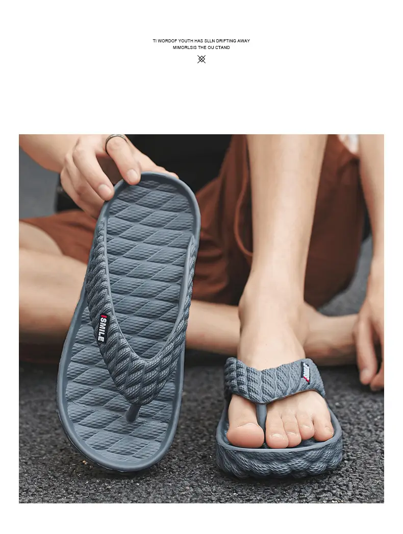 Guangdong Flip-flops Men's Summer Sports Large Size Flip-flops Soft Sole Slippers Beach Non-slip Wear-resistant Soft-soled Sandals — feature 16