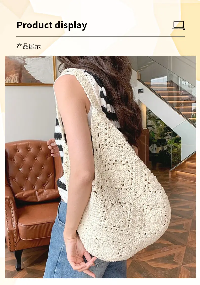 Women's Cotton One-Shoulder Beach Bag 360cm — feature 7