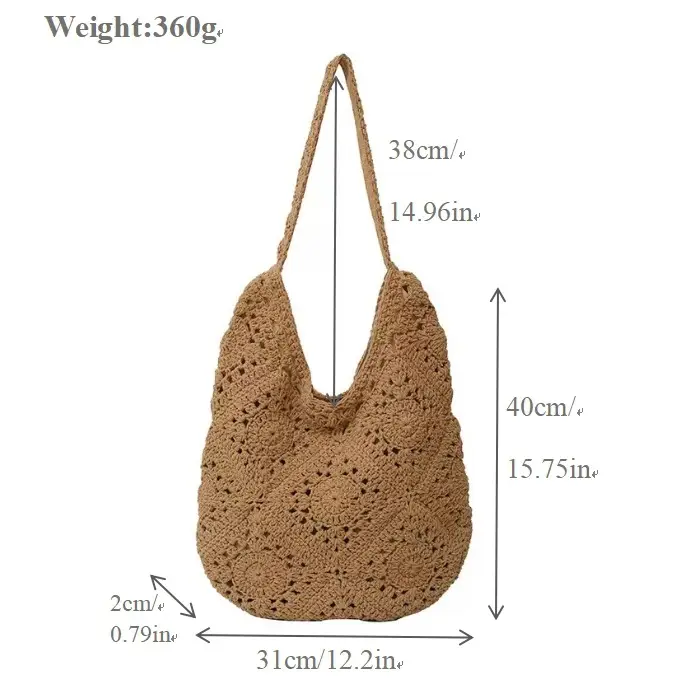 Women's Cotton One-Shoulder Beach Bag 360cm - Image 2