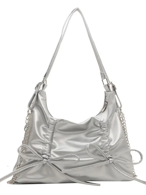 Black Bow Shoulder Bag for Girls 2024 Trendy Bucket - Image 10