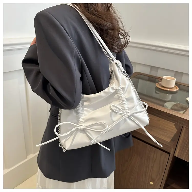 Black Bow Shoulder Bag for Girls 2024 Trendy Bucket — feature 11