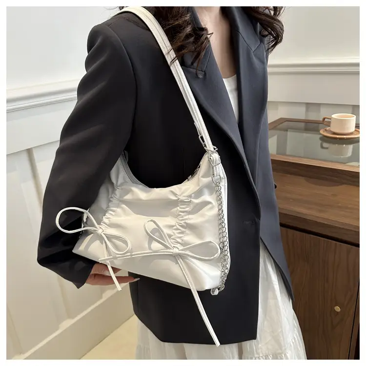 Black Bow Shoulder Bag for Girls 2024 Trendy Bucket — feature 9