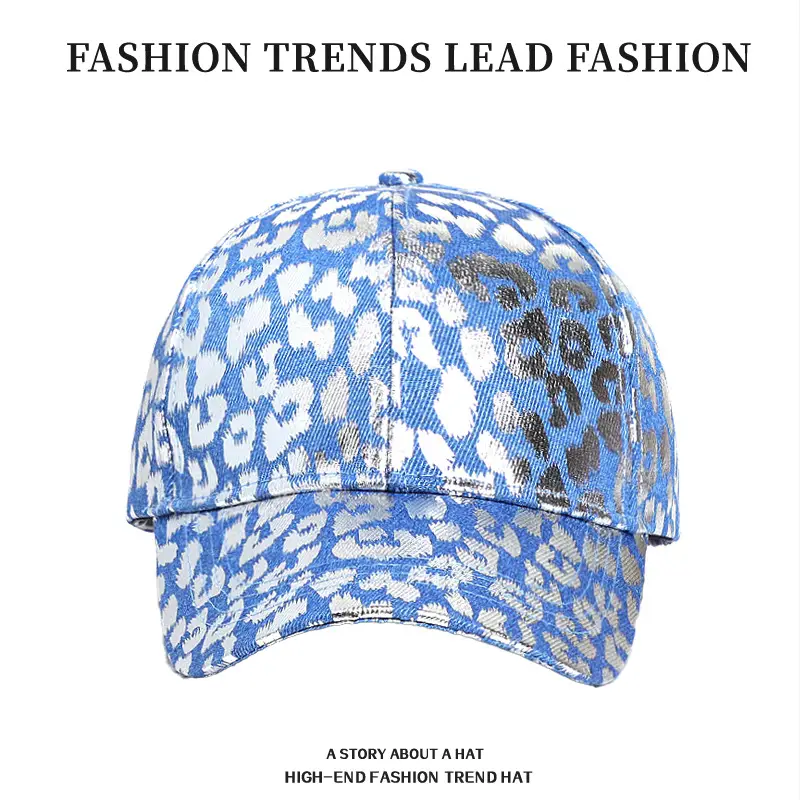 Blue Leopard Print Baseball Cap for Women Men - Image 4