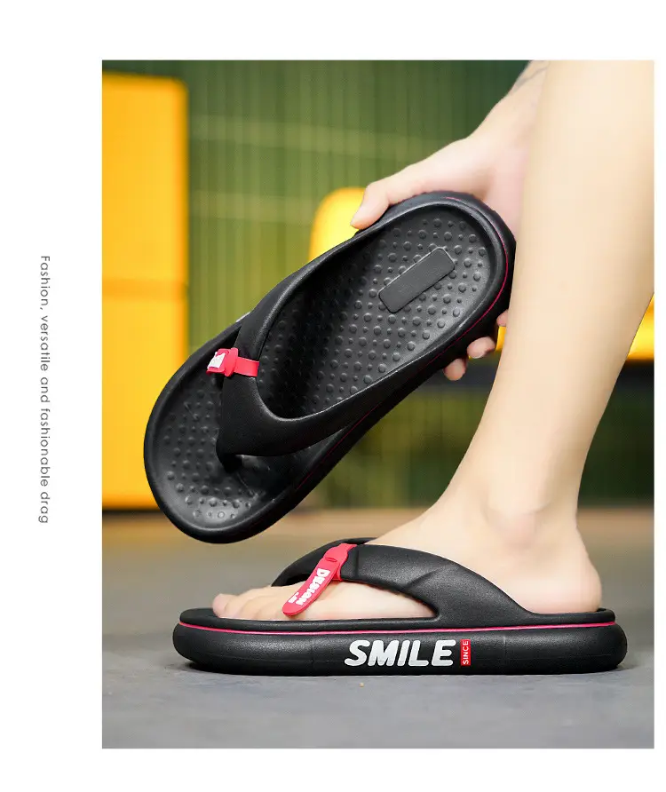 Flip-flops Men's Summer New Thick Bottom Couple's Shit-feeling Outer Wear Beach Casual Flip-flops plus size Sandals — feature 12