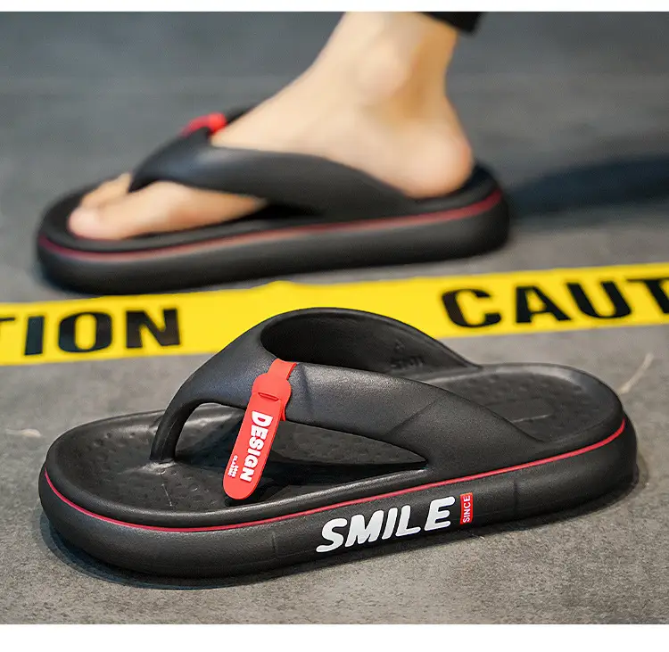 Flip-flops Men's Summer New Thick Bottom Couple's Shit-feeling Outer Wear Beach Casual Flip-flops plus size Sandals — feature 14