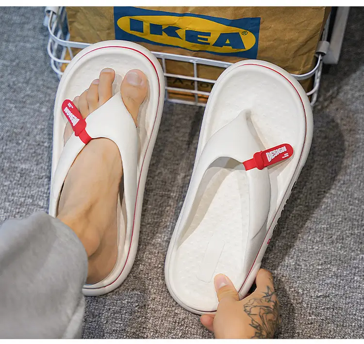 Flip-flops Men's Summer New Thick Bottom Couple's Shit-feeling Outer Wear Beach Casual Flip-flops plus size Sandals — feature 17
