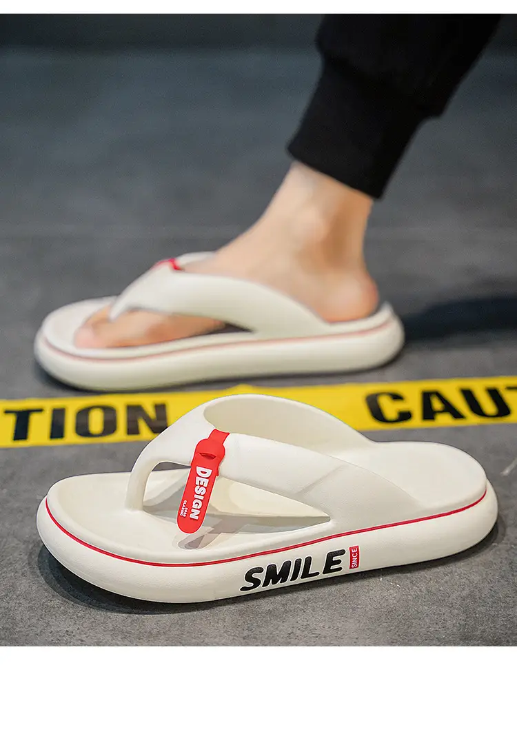 Flip-flops Men's Summer New Thick Bottom Couple's Shit-feeling Outer Wear Beach Casual Flip-flops plus size Sandals — feature 21
