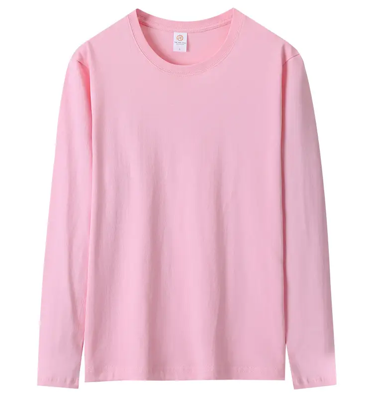 White Long Sleeve Cotton T-Shirt 200g — feature 15