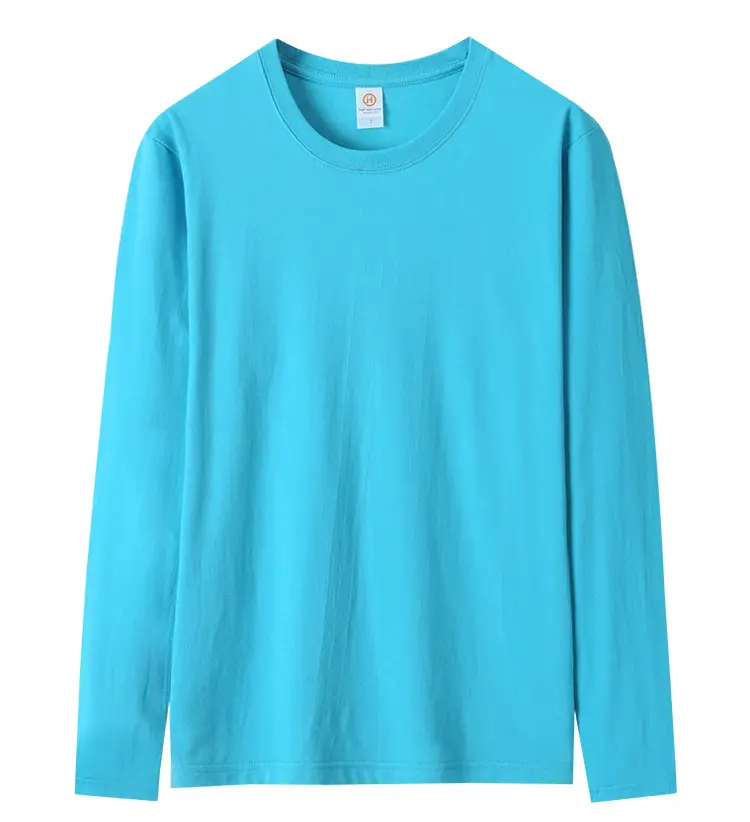 White Long Sleeve Cotton T-Shirt 200g — feature 16