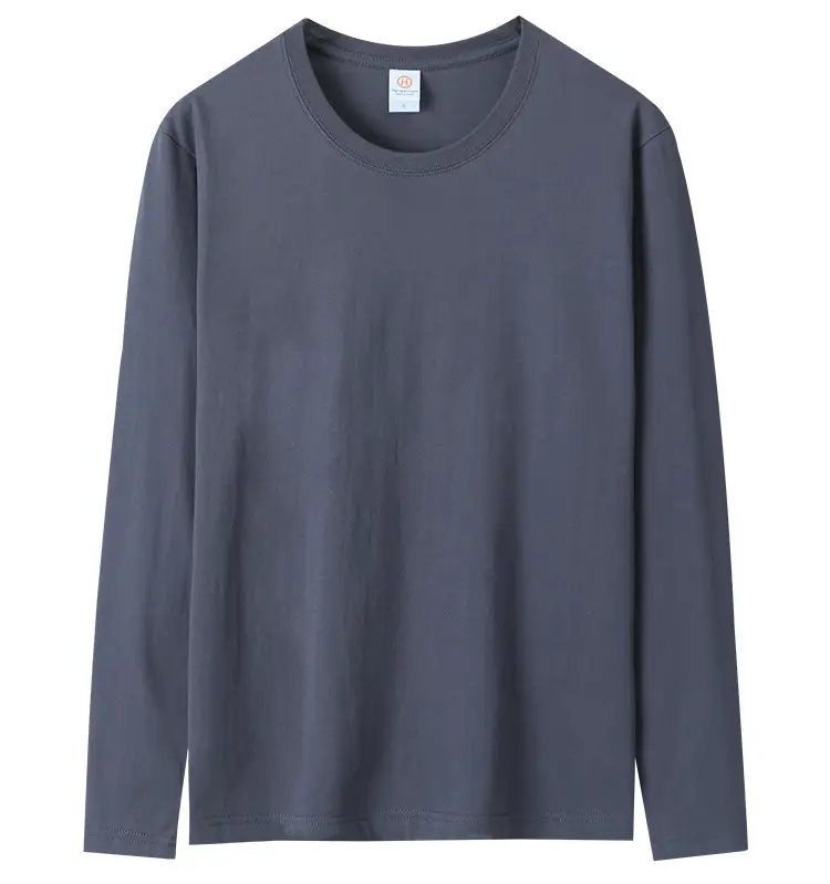 White Long Sleeve Cotton T-Shirt 200g — feature 17