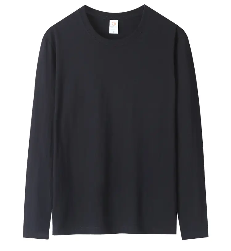 White Long Sleeve Cotton T-Shirt 200g — feature 18
