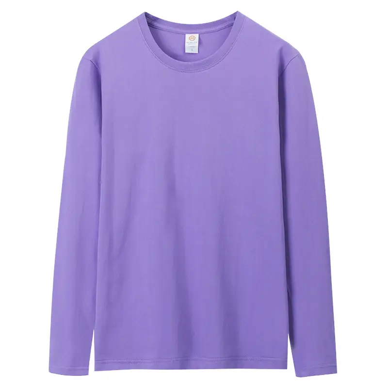 White Long Sleeve Cotton T-Shirt 200g — feature 19