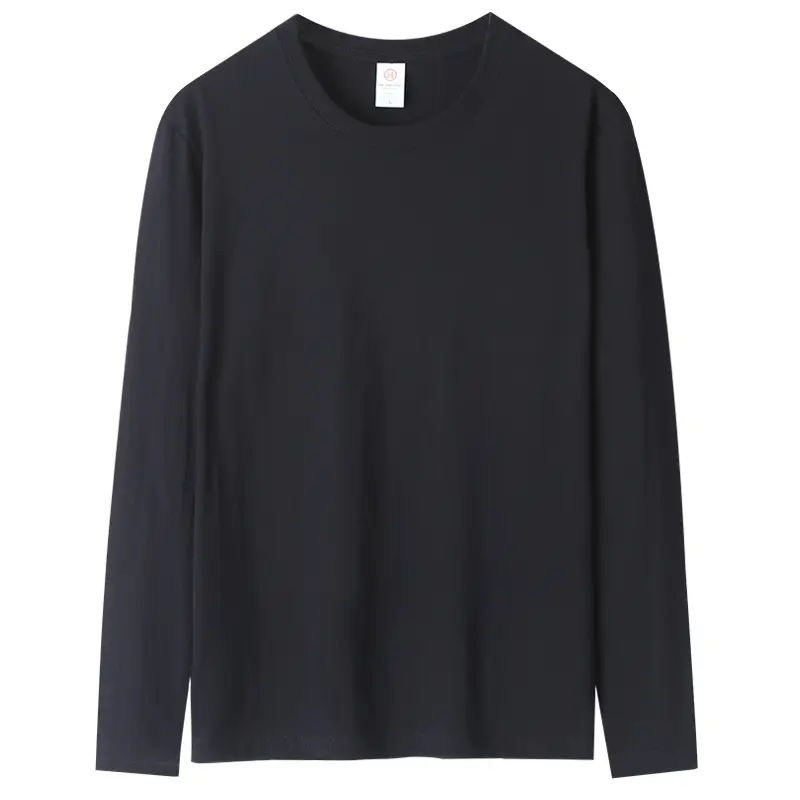 White Long Sleeve Cotton T-Shirt 200g — feature 25