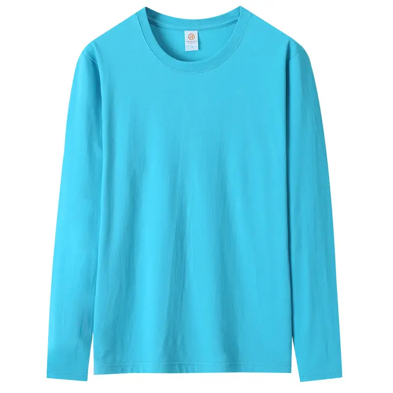 White Long Sleeve Cotton T-Shirt 200g — feature 27