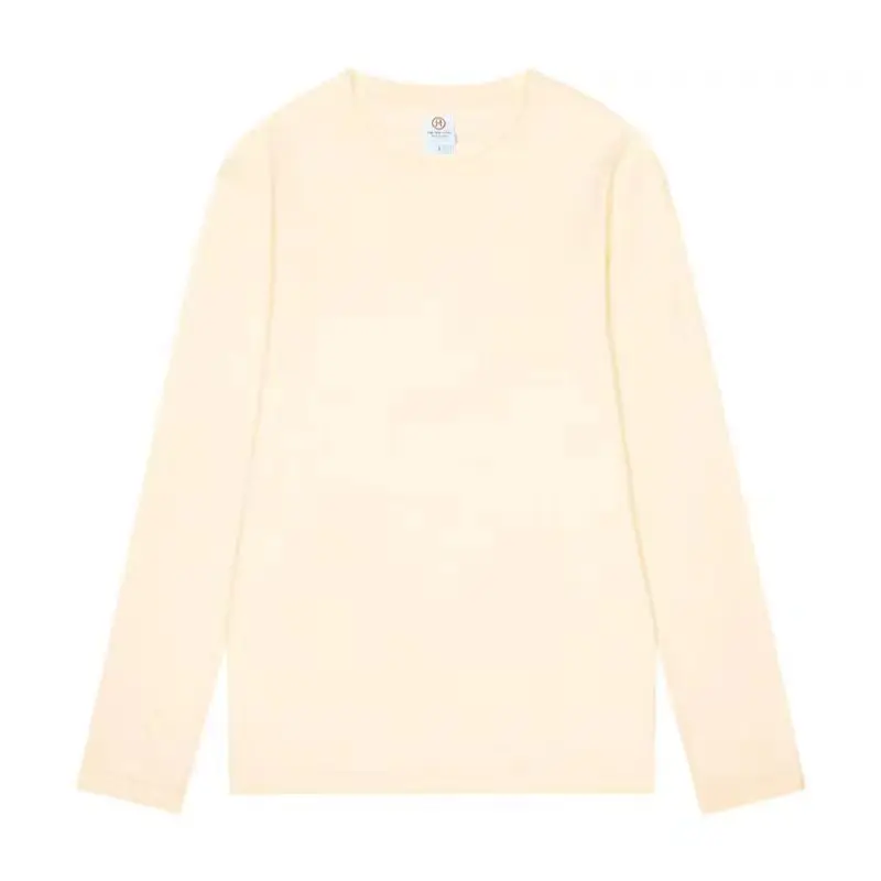 White Long Sleeve Cotton T-Shirt 200g - Image 8