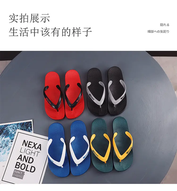 Flip-Flops Men's Summer 2025 New Non-Slip Wear-Resistant Men's Flip-Flops Outer Wear Flats-Soled Splint Beach Sandals — feature 12