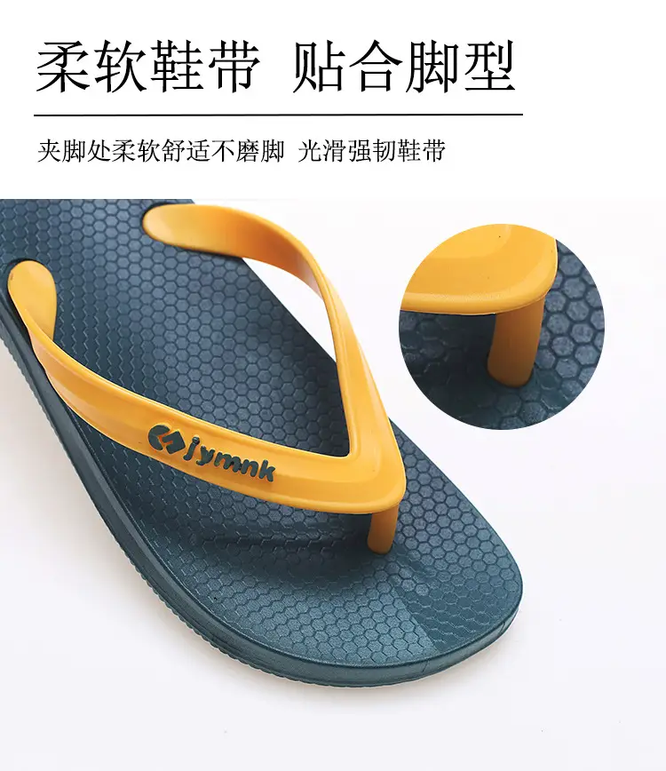 Flip-Flops Men's Summer 2025 New Non-Slip Wear-Resistant Men's Flip-Flops Outer Wear Flats-Soled Splint Beach Sandals — feature 7