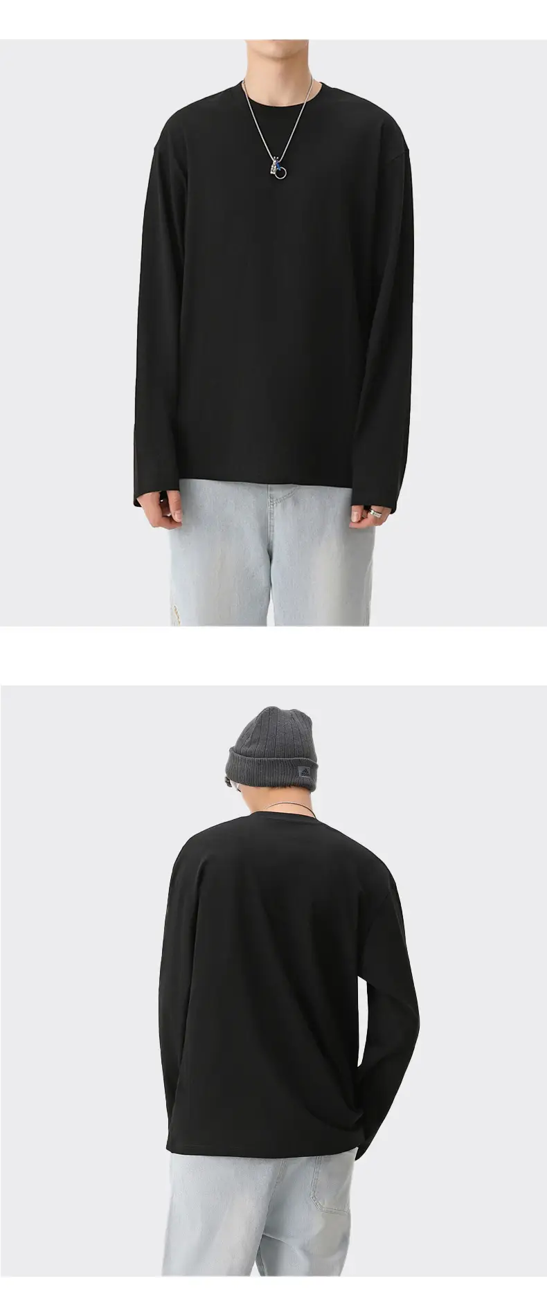 Pure Cotton Seamless Long Sleeve T-Shirt for Men — feature 10