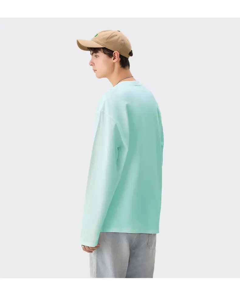 Pure Cotton Seamless Long Sleeve T-Shirt for Men — feature 7