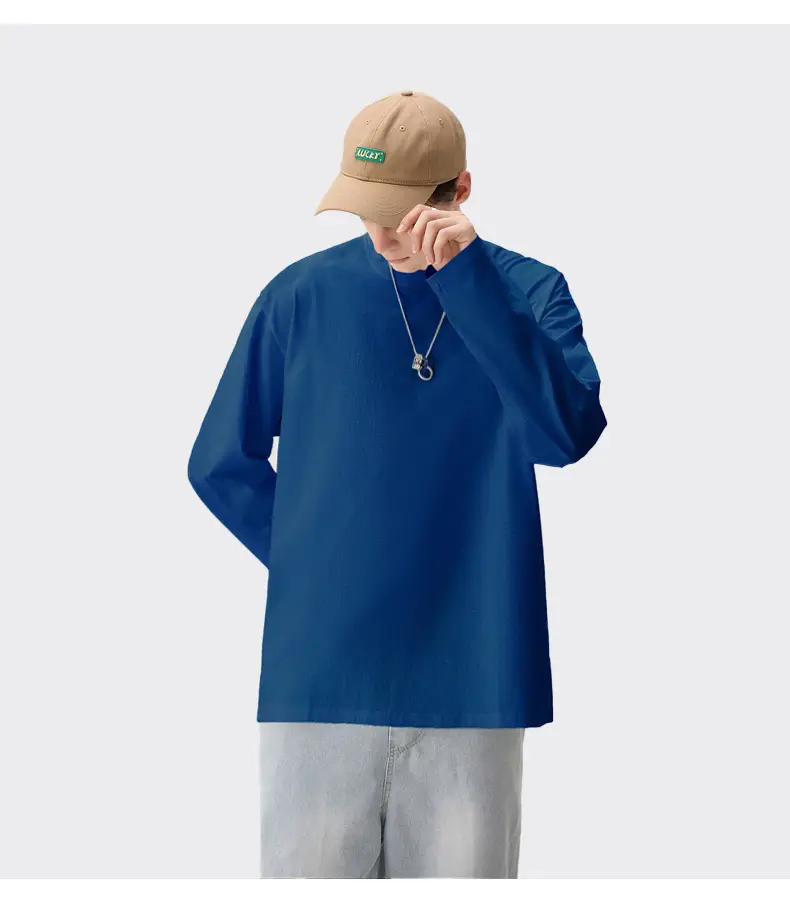 Pure Cotton Seamless Long Sleeve T-Shirt for Men — feature 8