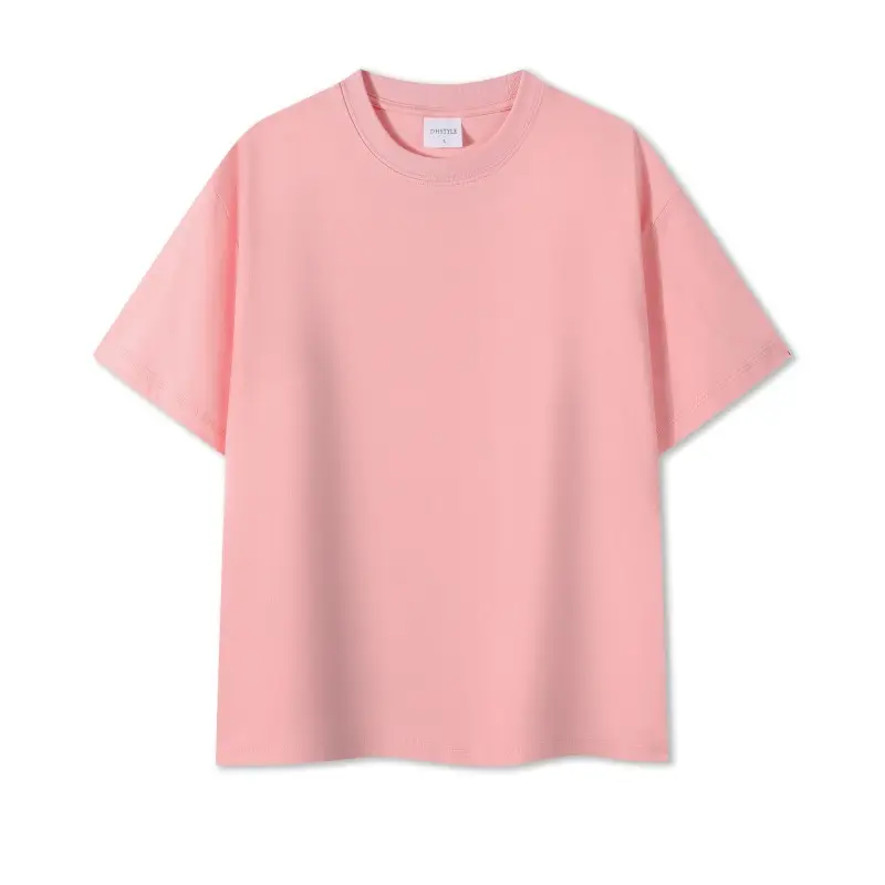 Pure Cotton Light Blue 230g Round Neck T-Shirt