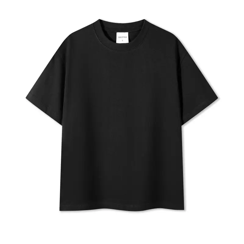 Pure Cotton Light Blue 230g Round Neck T-Shirt