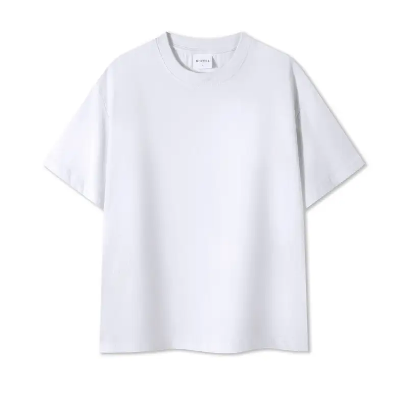 Pure Cotton Light Blue 230g Round Neck T-Shirt