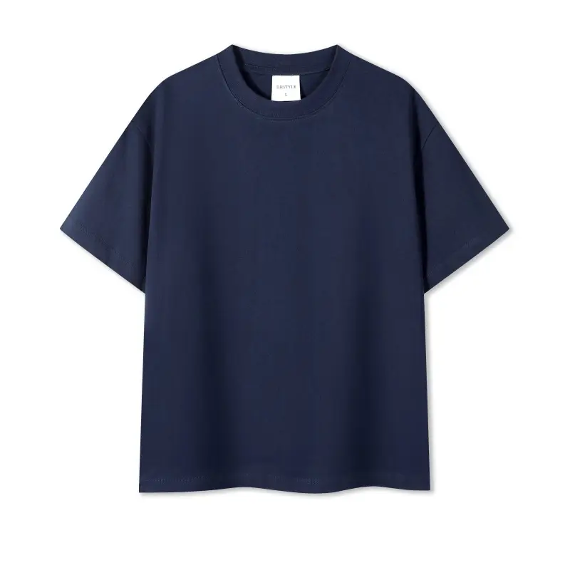 Pure Cotton Light Blue 230g Round Neck T-Shirt