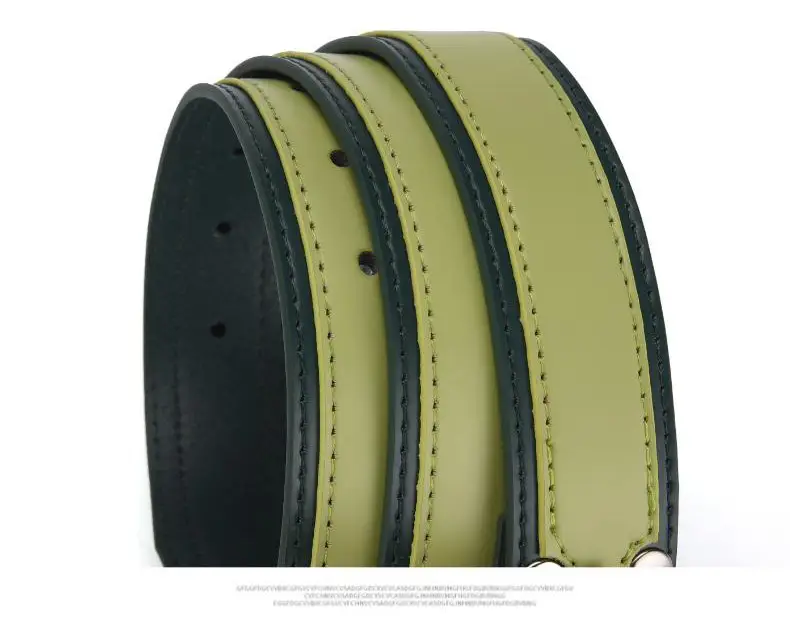Men's Blue Leather Belt with Silver Buckle — feature 8