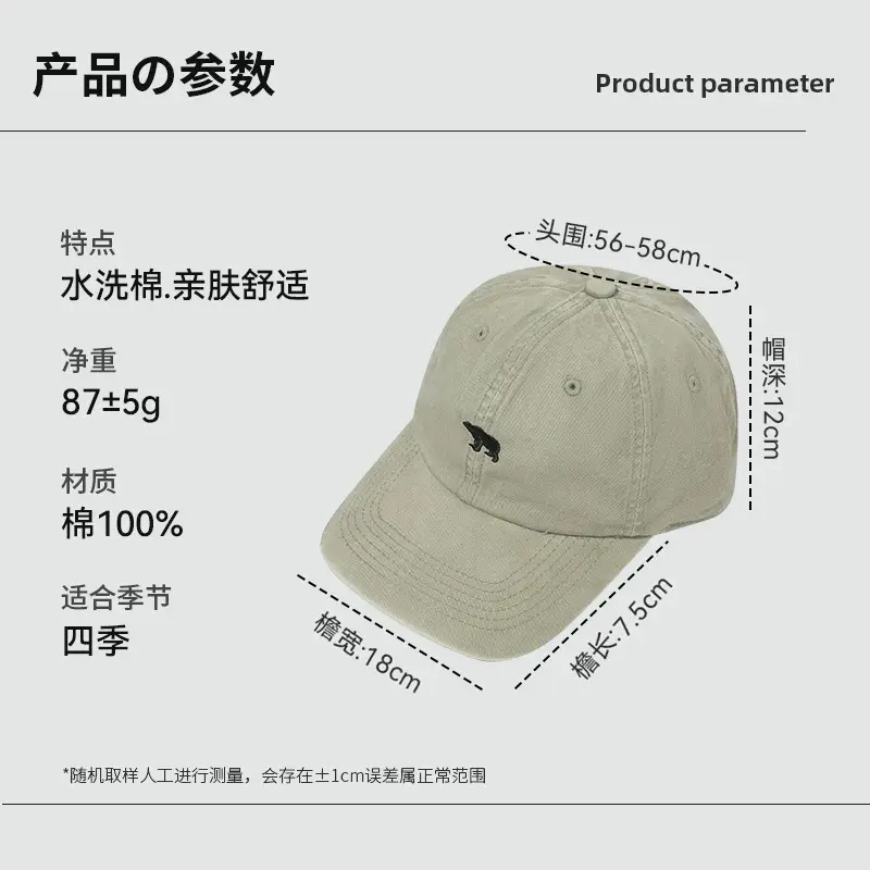 Summer Washable Casual Cap with Metal Button - Image 5