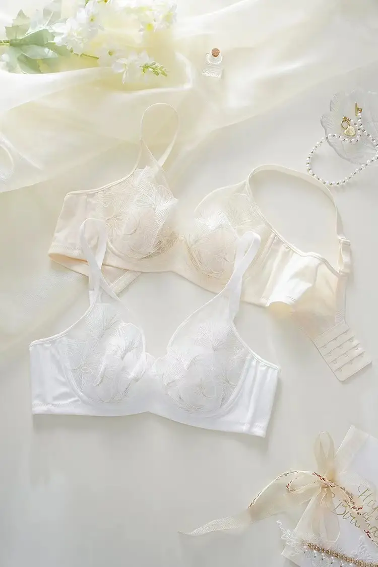 Ultra-Thin Mesh Embroidered Bra Large Bust Small — feature 5
