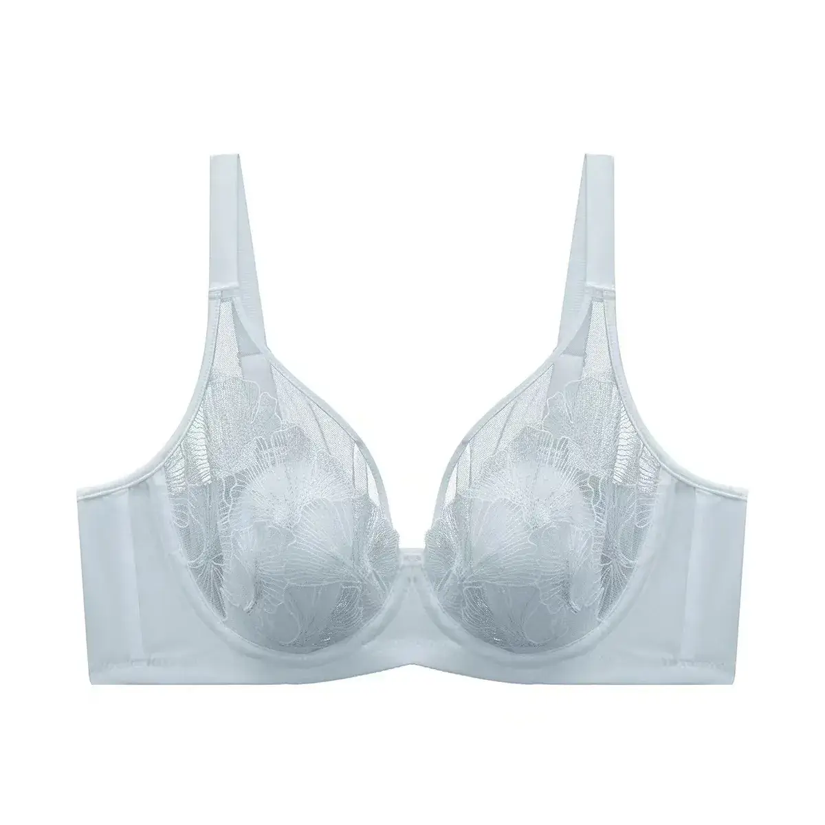 Ultra-Thin Mesh Embroidered Bra Large Bust Small