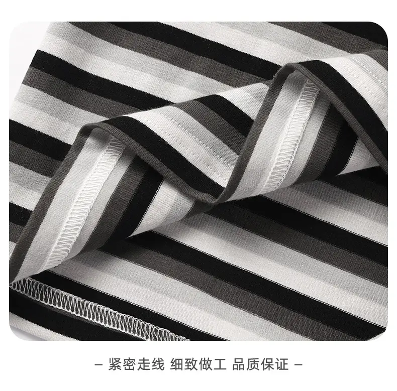 Boys Striped Cotton Shorts Set Summer New Kidsren — feature 15