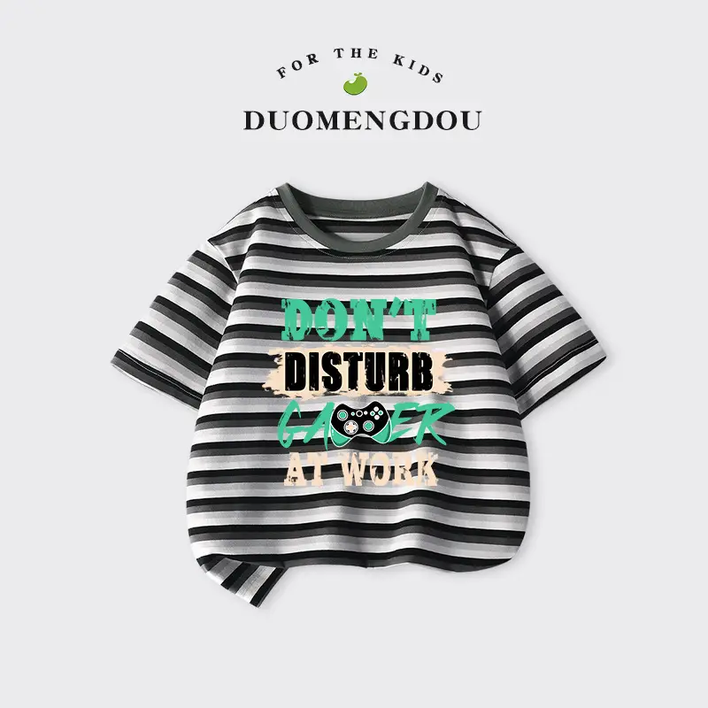 Boys Striped Cotton Shorts Set Summer New Kidsren - Image 10