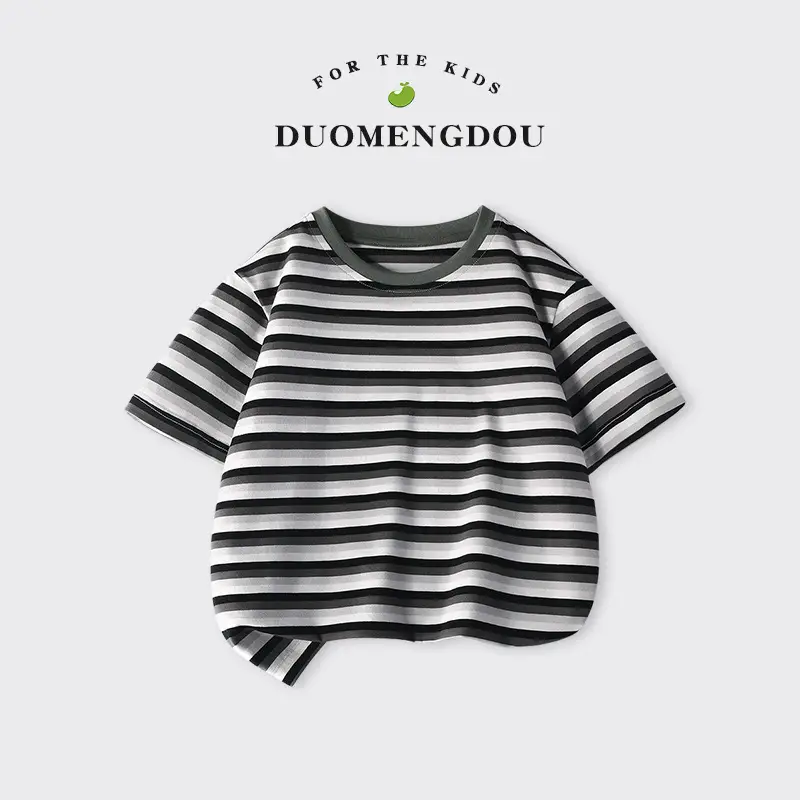 Boys Striped Cotton Shorts Set Summer New Kidsren - Image 14