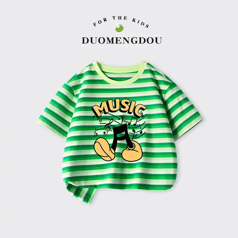 Boys Striped Cotton Shorts Set Summer New Kidsren - Image 9
