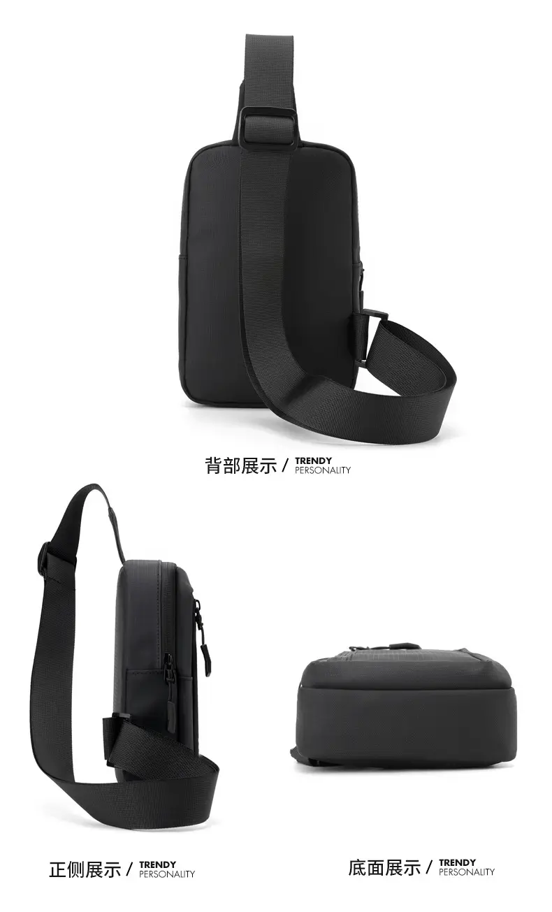 New Men's Shoulder Bag Black Mobile Phone Crossbody — feature 15
