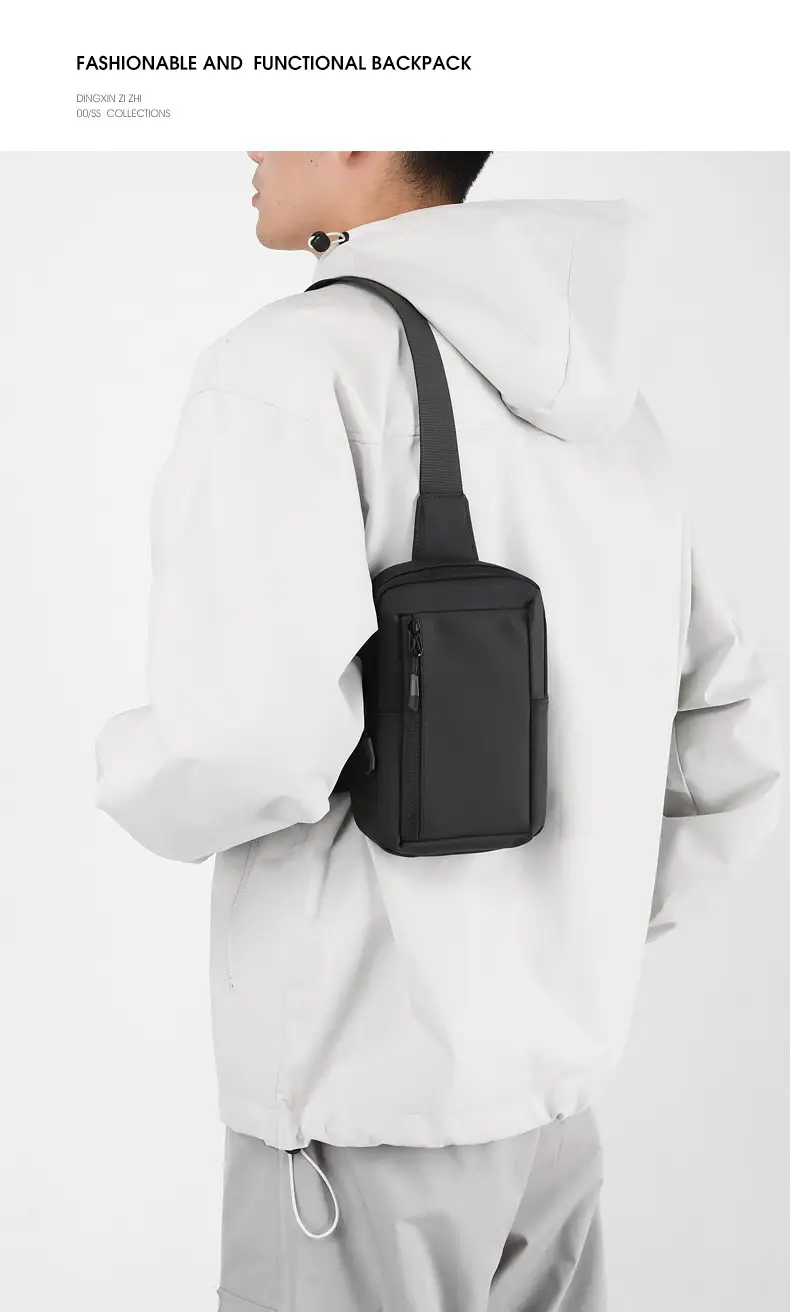 New Men's Shoulder Bag Black Mobile Phone Crossbody — feature 22