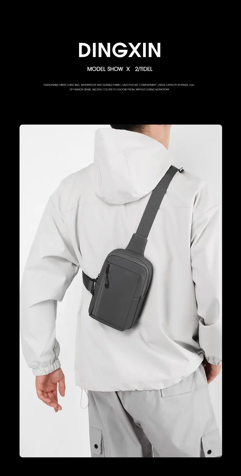 New Men's Shoulder Bag Black Mobile Phone Crossbody — feature 4