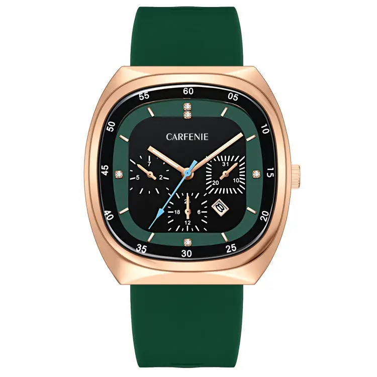 Cafenie Large Square Quartz Watch Black - Image 2